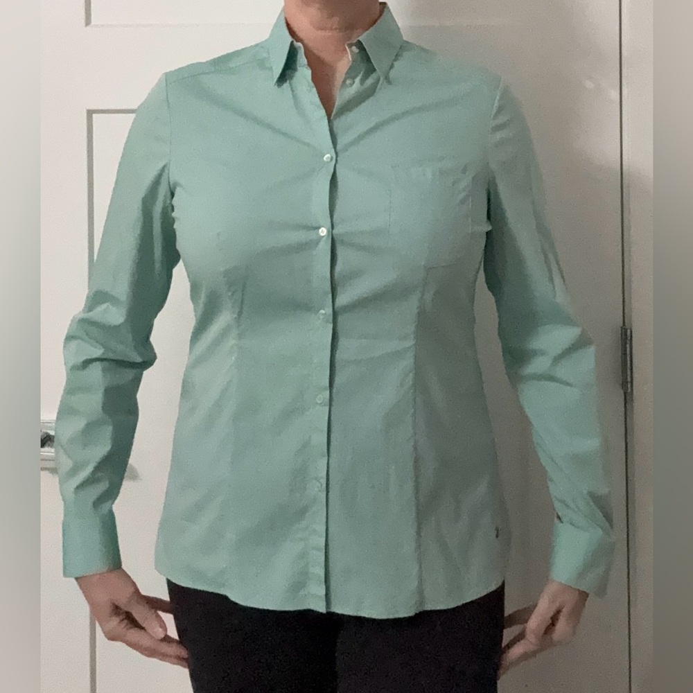 Hugo Boss Mint Green Button-Up Shirt